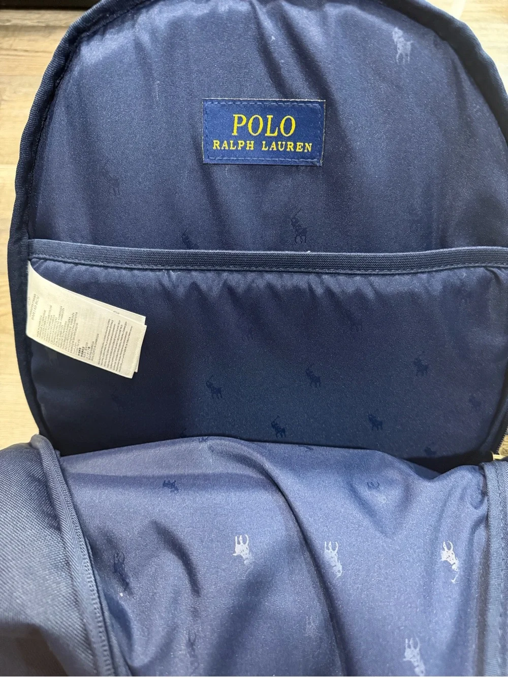 Polo Ralph Lauren Polo Bear Embroidered Varsity Backpack Navy Blue